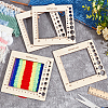 Nbeads 4Pcs 4 Style Wooden Square Frame Crochet Ruler DIY-NB0008-80-5