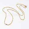 Brass Chain Necklaces X-MAK-L009-11G-2