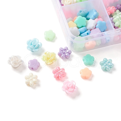 4 Style Opaque Acrylic Beads MACR-YW0001-51-1