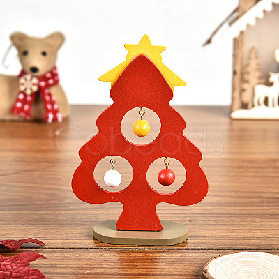 Christmas Tree Wooden Display Decorations WOCR-PW0002-59A-1