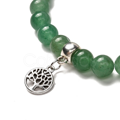 Tree of Life & Lotus Stretch Bracelets Set for Men Women BJEW-JB06723-1