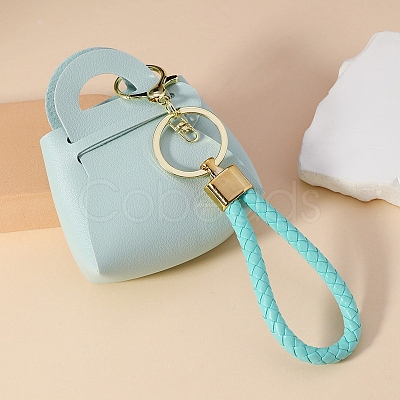 Imitation Leather Mini Tote Bag Keychain PW-WG409F5-07-1