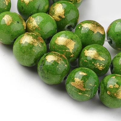 Natural Mashan Jade Beads Strands X-G-F670-A11-10mm-1