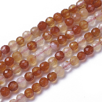 Natural Red Agate Beads Strands X-G-F596-35-2mm-1