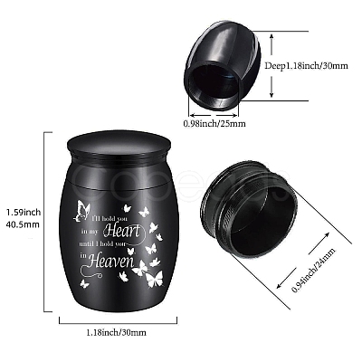 CREATCABIN Alloy Cremation Urn Kit AJEW-CN0001-11C-1