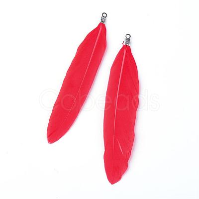 Goose Feather Pendants FIND-Q055-P01-1