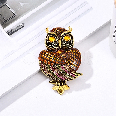 Owl Rhinestone Pins PW-WG93884-01-1