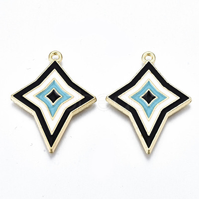 Eco-Friendly Alloy Enamel Pendants ENAM-Q438-004-NR-1