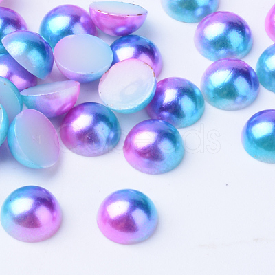 Imitation Pearl Acrylic Cabochons OACR-R063-5mm-01-1