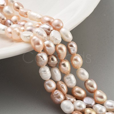 Natural Cultured Freshwater Pearl Beads Strands PEAR-P062-32E-1