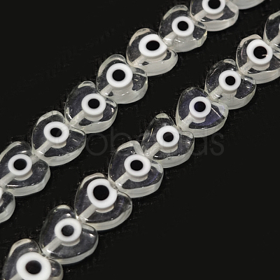 Handmade Evil Eye Lampwork Beads Strands LAMP-F023-B08-1