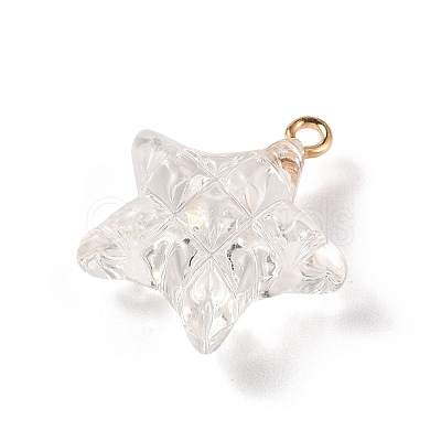 Transparent Resin Pendants RESI-Z016-02A-LG-1