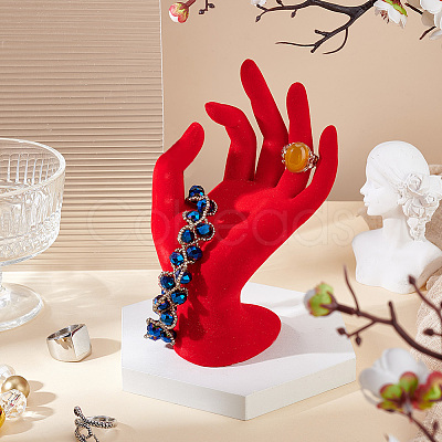 Resin Mannequin Hand Jewelry Display Holder Stands RDIS-WH0009-015B-1