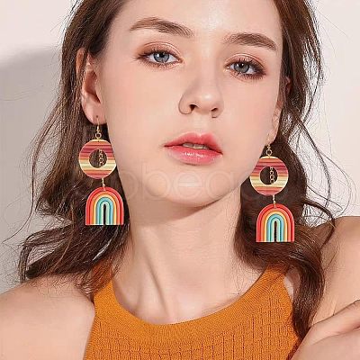 SUPERFINDINGS DIY 6 Pairs Polymer Clay Dangle Earring Kits DIY-FH0002-19-1