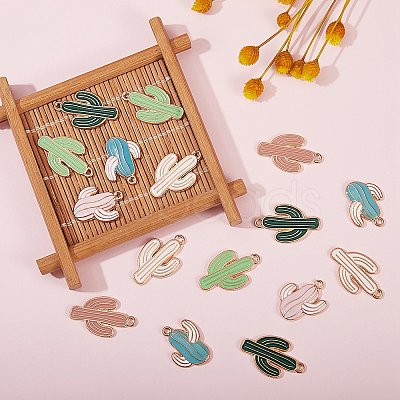 DIY Cactus Earrings Making Kit DIY-SZ0005-93-1