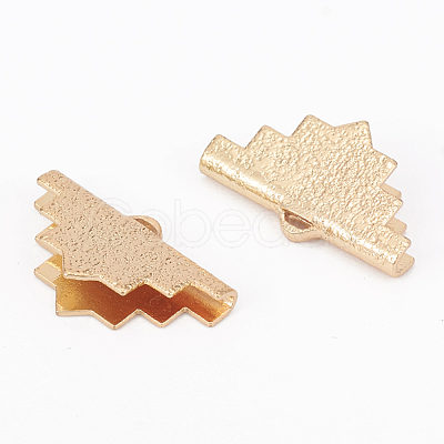 Brass Ribbon Crimp Ends X-KK-G385-01LG-1