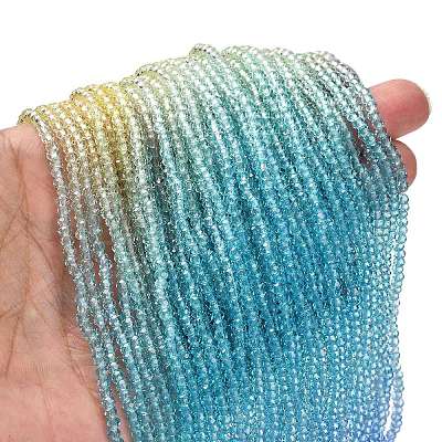 Transparent Painted Glass Beads Strands DGLA-A034-T2mm-A13-1