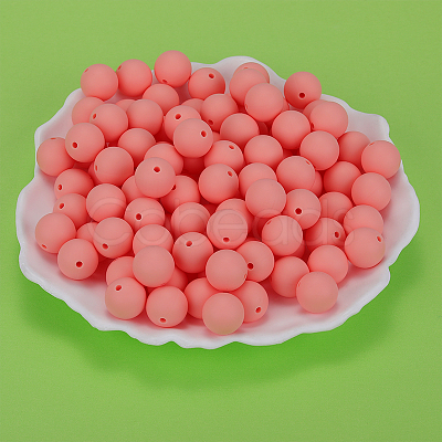 Round Silicone Focal Beads SI-JX0046A-108-1