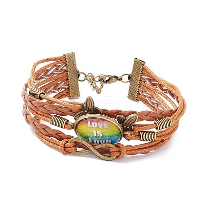 Rainbow Pride Bracelet BJEW-F426-01F-1