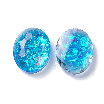 Resin Imitation Opal Cabochons RESI-E042-01B-1