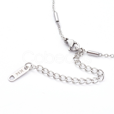 Tarnish Resistant 304 Stainless Steel Cable Chains Anklets AJEW-AN00392-01-1