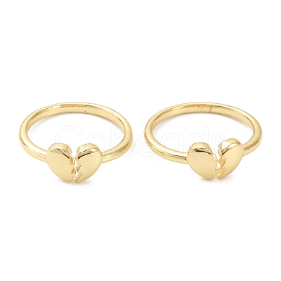 Brass Cuff Rings RJEW-A001-05G-1