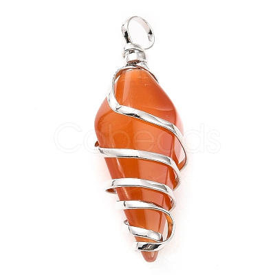 Natural Red Agate Pendants G-D458-05P-09-RS-1