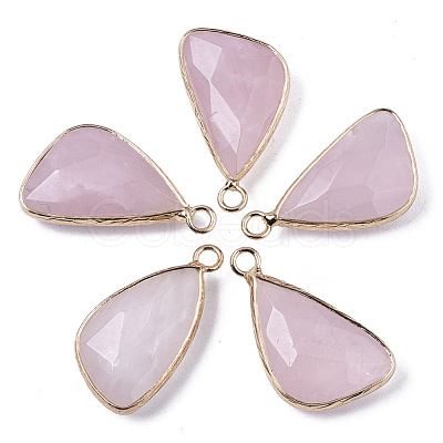 Natural Rose Quartz Pendants G-N326-32I-1