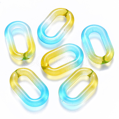 Two Tone Transparent Acrylic Linking Rings OACR-S036-006B-N02-1