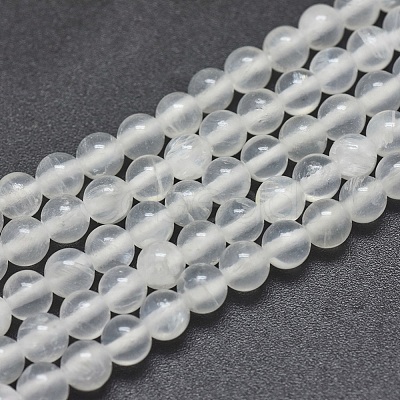 Natural Selenite Beads Strands G-G792-24A-1