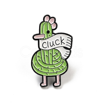 Cartoon Cactus Alloy Enamel Brooch JEWB-S020-03A-1