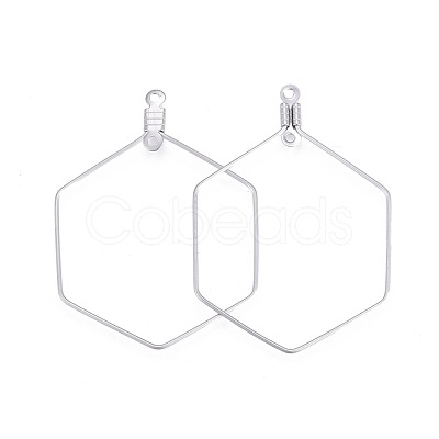 Tarnish Resistant 304 Stainless Steel Wire Pendants STAS-L238-075P-1