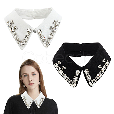 AHADEMAKER 2Pcs 2 Style Lady's Polyester Detachable Collars AJEW-GA0004-97-1