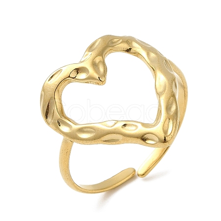 304 Stainless Steel Open Cuff Rings RJEW-Q780-05G-1