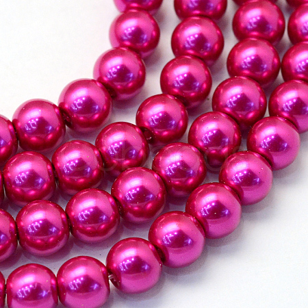 Baking Painted Glass Pearl Bead Strands HY-Q003-3mm-17-1