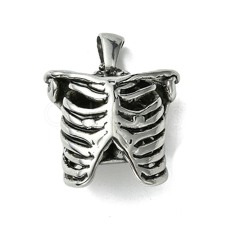 304 Stainless Steel Pendants STAS-C099-06AS-1