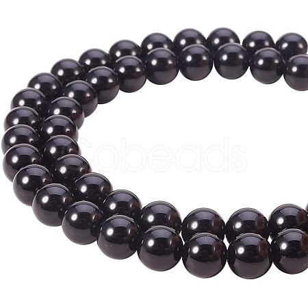 Natural Obsidian Beads Strands G-PH0028-8mm-14-1