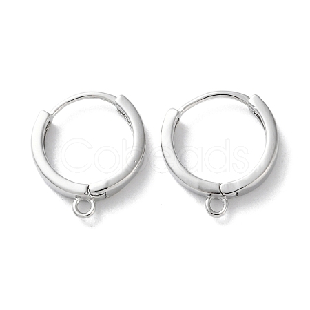 Brass Hoop Earrings Findings EJEW-M025-02G-1