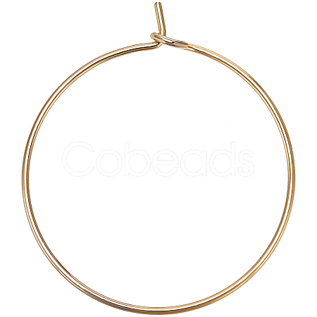 Beebeecraft 20Pcs Brass Hoop Earrings Findings KK-BBC0001-89A-1