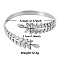 Non-Tarnish Vintage Leaf 304 Stainless Steel Cuff Bangles for Women