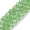 Transparent Electroplate Glass Beads Strands, AB Color Plated, Faceted, Teardrop, Light Green, 11.5x8mm, Hole: 1.2mm, about 55~57pcs/strand, 25.59''(65cm)