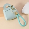 Imitation Leather Mini Tote Bag Keychain, Coin Purse Pocket Lipstick Bag for Women, Light Blue, 9.4x7.8x4.2cm