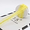 Chinlon Elastic Lace Trim, for Sewing, Gift Package Wrapping, Floral Designing, Yellow, 1 inch(25mm), about 50 yards/roll