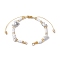 Natural Howlite Chips & Handmade Seed Beads Braided Bracelet Making, 11 inch(28cm)