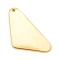 304 Stainless Steel Pendants, Manual Polishing, Stamping Blank Tag, Laser Cut, Triangle, Golden, 25.5x13x0.8mm, Hole: 1.2mm