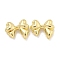 Rack Plating Alloy Beads, Bowknot, Golden, 18.5x21.5x6mm, Hole: 1.6mm