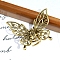 Alloy Claw Hair Clips, Hair Accessories for Women & Girls, Butterfly, Antique Golden, 70x54x40mm