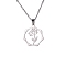 Non-Tarnish Stainless Steel Pendant Necklaces, July Lotus, 16.14~19.69 inch(41~50cm)