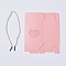 Creative Portable Foldable Paper Box, Wedding Favor Boxes, Favour Box, Paper Gift Box, with Heart Clear Window and Rope Handle, Rectangle, Pink, Box: 10.5x8.9x6.7cm