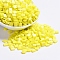 MIYUKI TILA Beads, Japanese Seed Beads, 2-Hole, (TL404FR) Matte Opaque Yellow AB, 5x5x1.9mm, Hole: 0.8mm, about 590pcs/50g